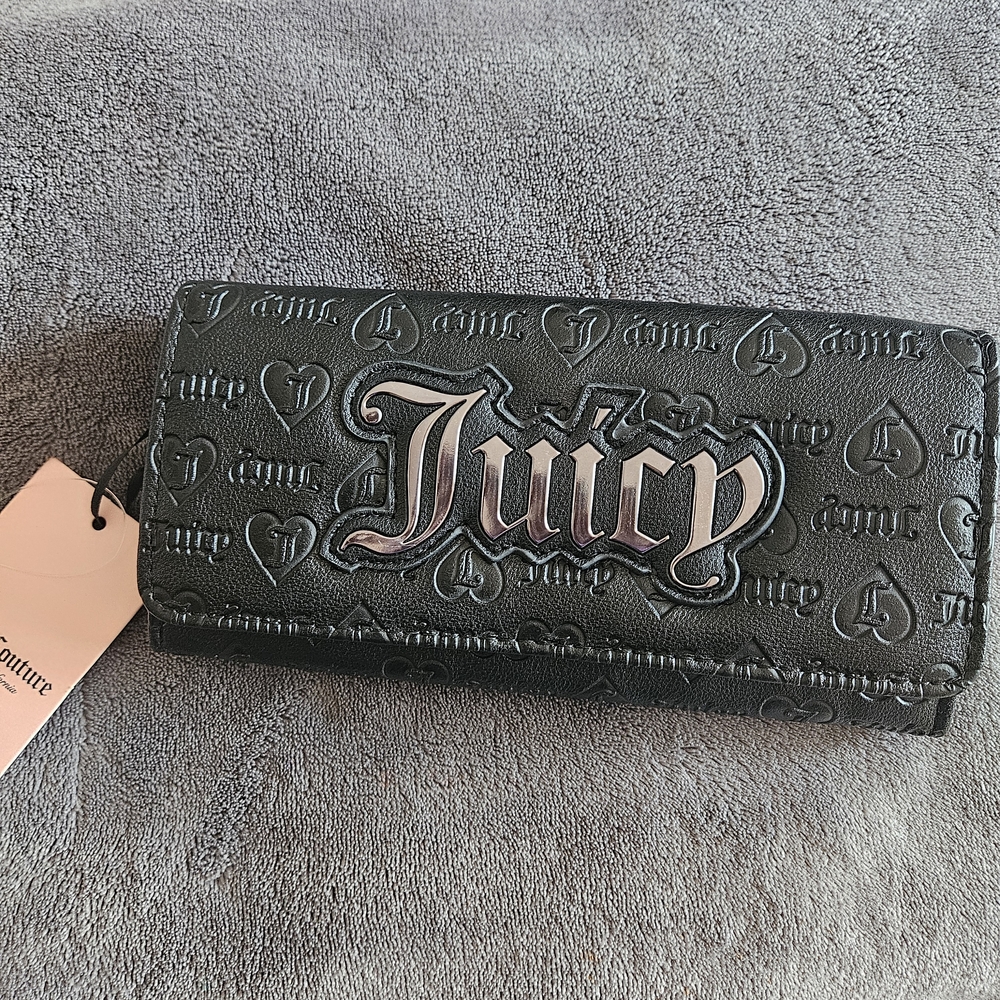 Juicy Couture Black Embossed Wallet